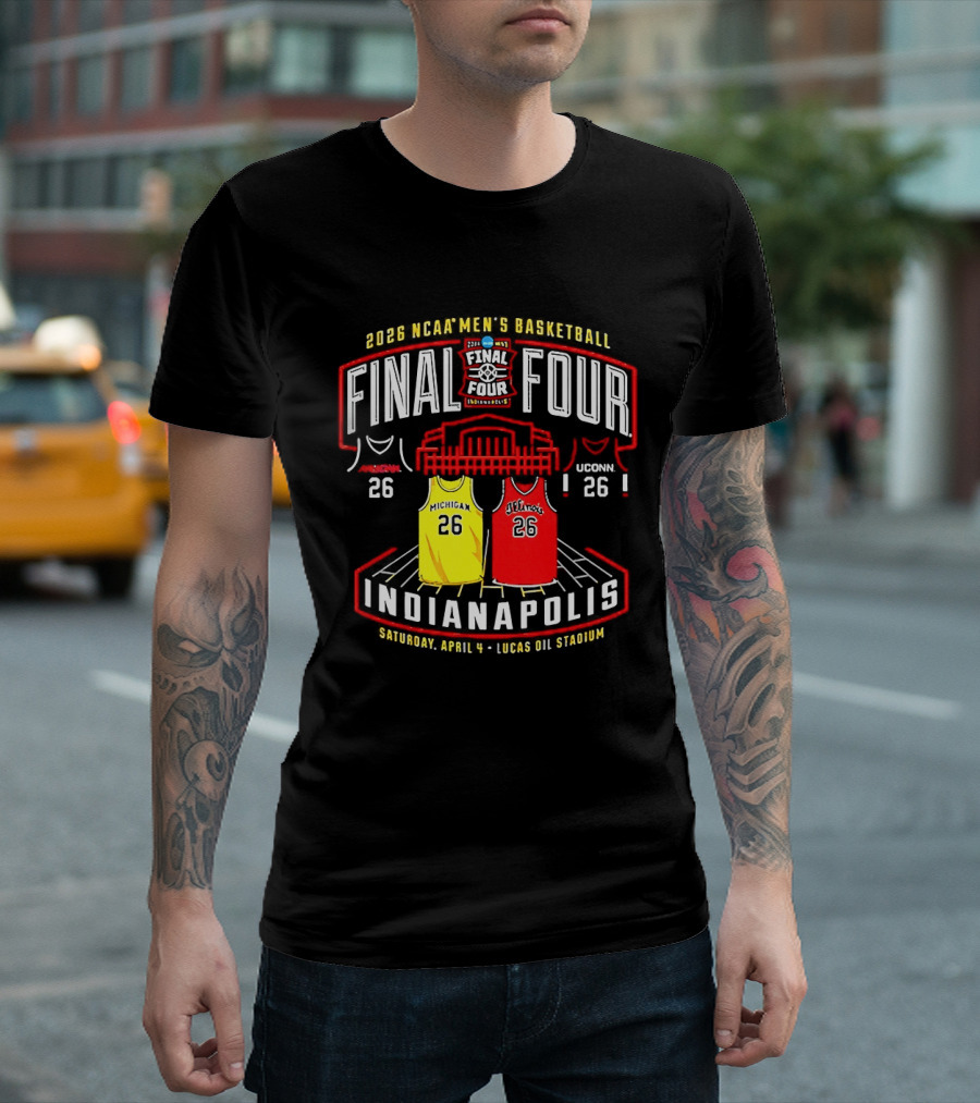 2026 NCAA Men's Basketball Final Four Indianapolis Lucas Oil Stadium Jerseys T-Shirt