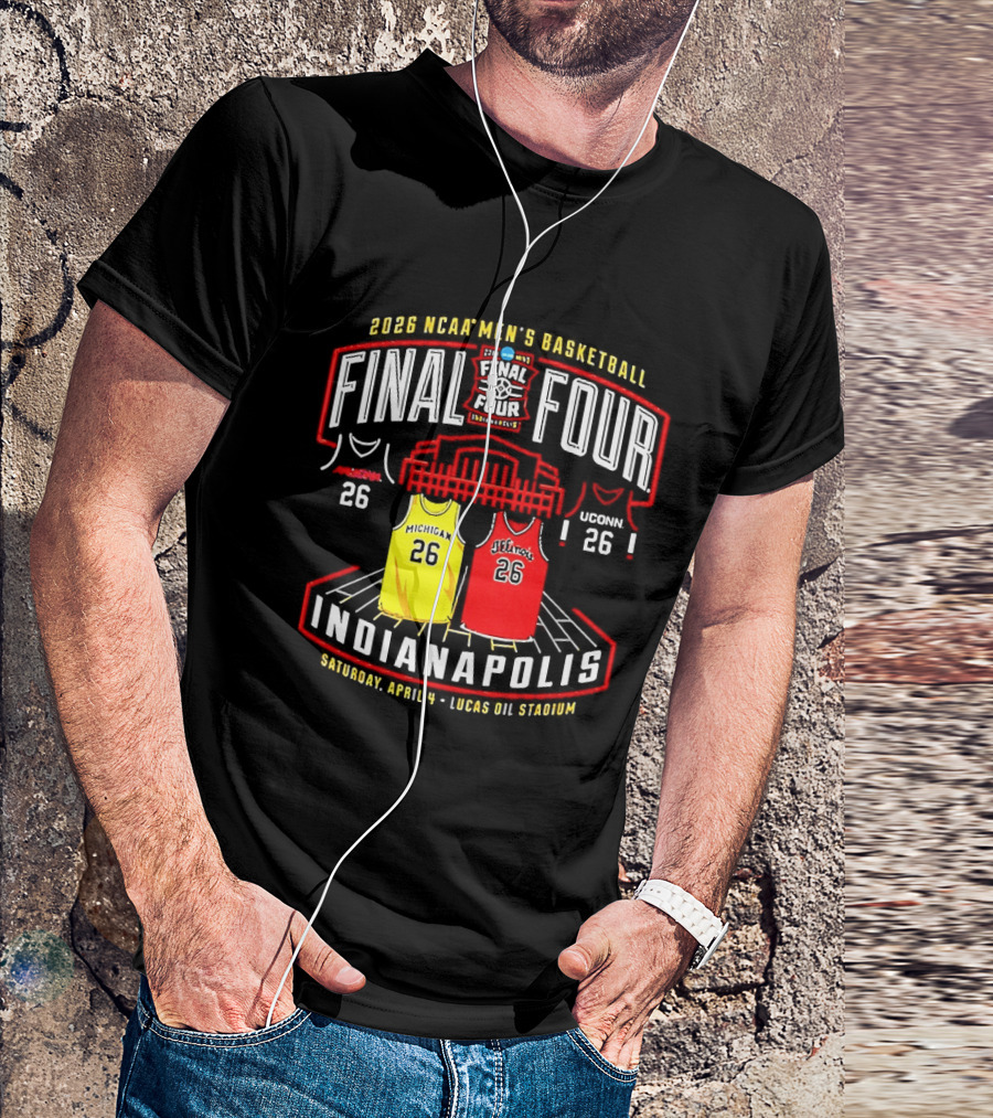2026 NCAA Men's Basketball Final Four Indianapolis Lucas Oil Stadium Jerseys T-Shirt
