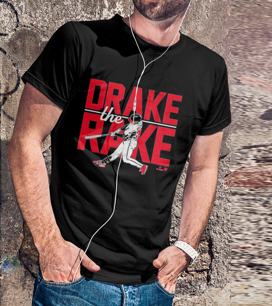 Drake Baldwin The Rake Baseball Player Swinging Bat T-Shirt