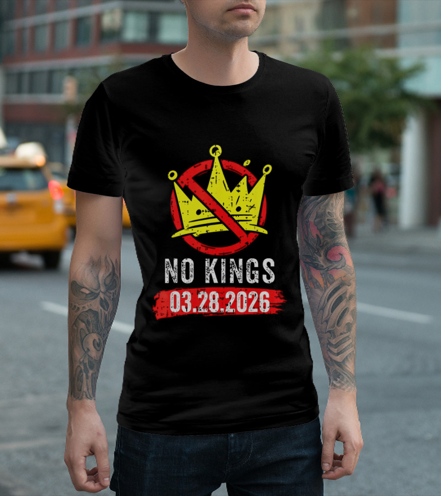 No Kings 03 28 2026 Crown T-Shirt