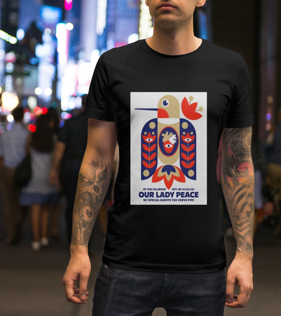 Our Lady Peace At The Fillmore Detroit April 2 2026 With Special Guests The Verve Pipe T-Shirt
