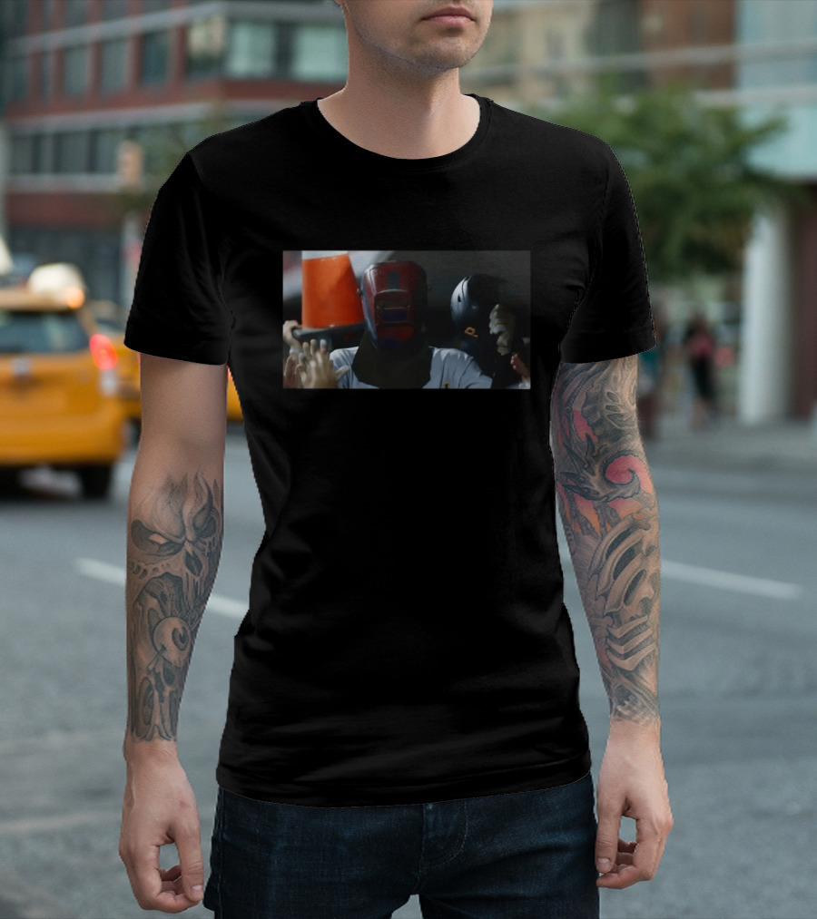 Pittsburgh Pirates Celebrate With Orange Cone And Welding Mask T-Shirt