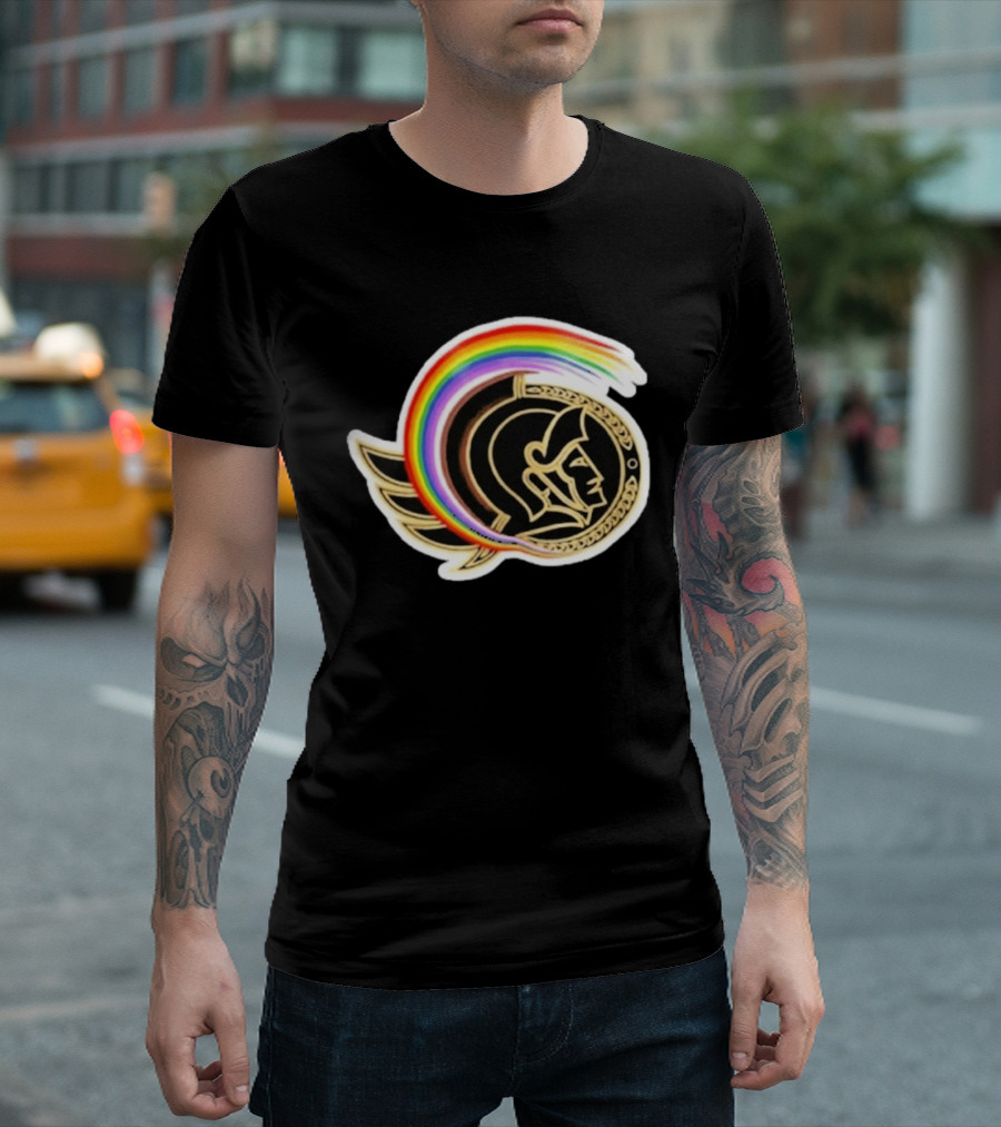 Rachel Reid Ottawa Senators Pride Night Rainbow T-Shirt