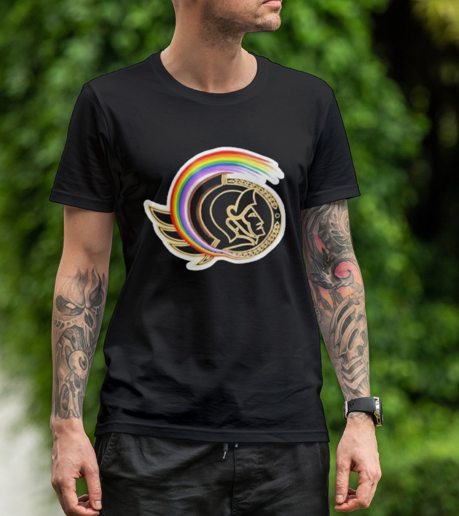 Rachel Reid Ottawa Senators Pride Night Rainbow T-Shirt
