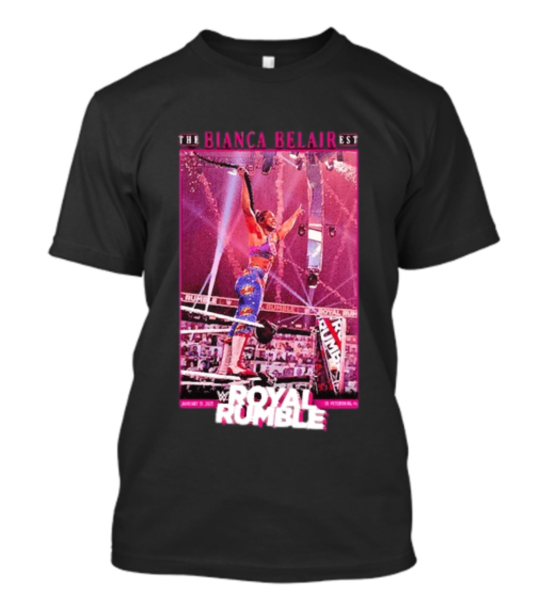 The EST WWE Bianca Belair Royal Rumble January 31 2021 St Petersburg Florida T-Shirt