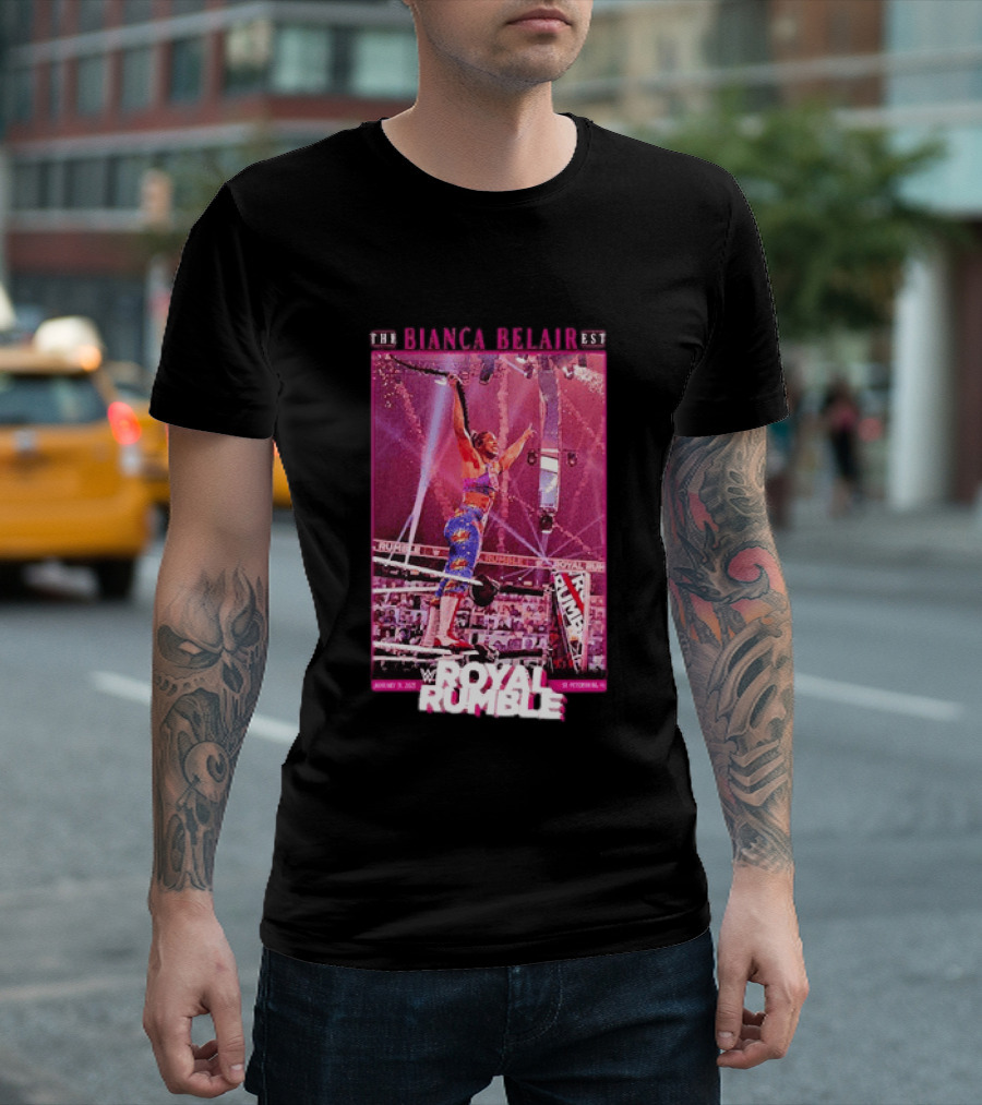 The EST WWE Bianca Belair Royal Rumble January 31 2021 St Petersburg Florida T-Shirt