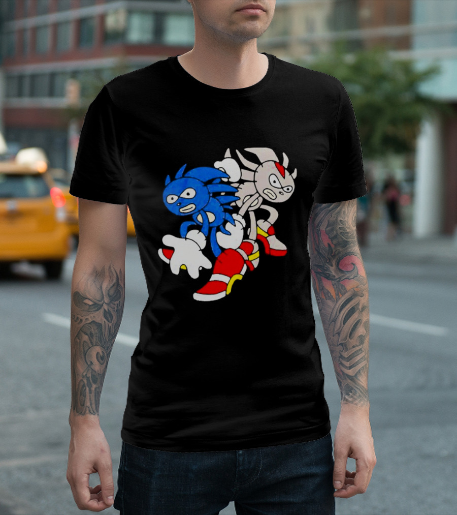 The Hedgehog Sanic And Shedew Adventure Meme Humor T-Shirt