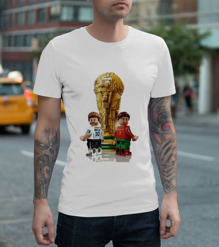 LEGO Football Legends Messi Ronaldo FIFA World Cup 2026 Mini Figures T-Shirt