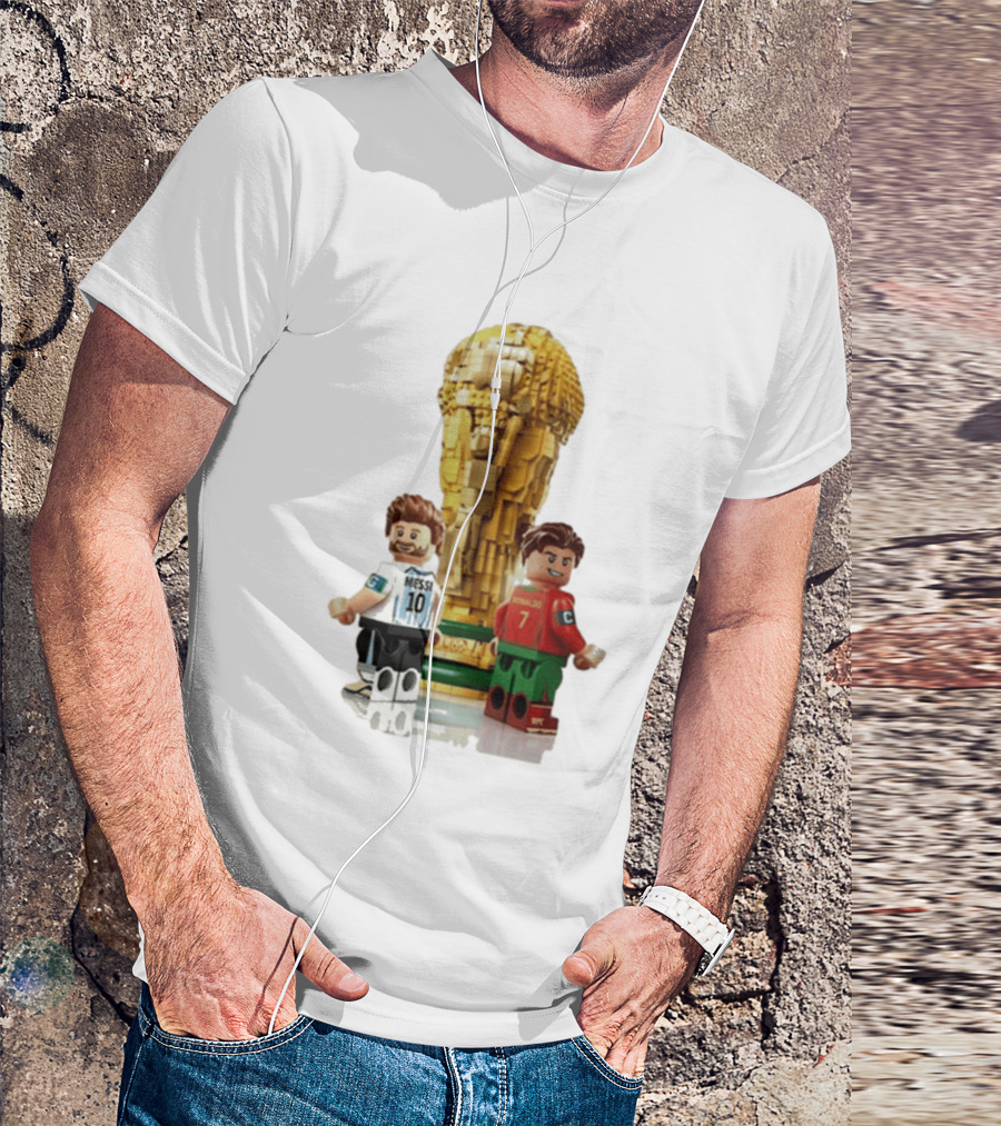 LEGO Football Legends Messi Ronaldo FIFA World Cup 2026 Mini Figures T-Shirt
