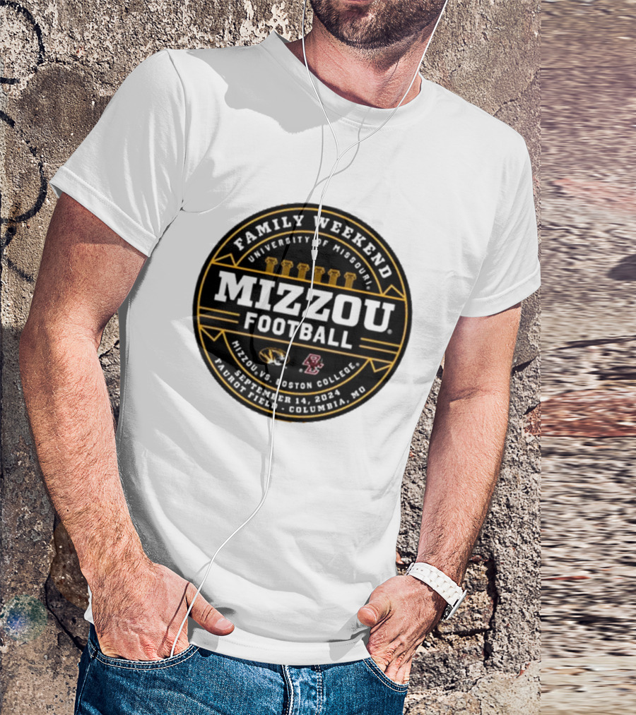 Family Weekend University Of Missouri Mizzou Football Vs Boston College September 14 2024 Faurot Field Columbia MO T-Shirt