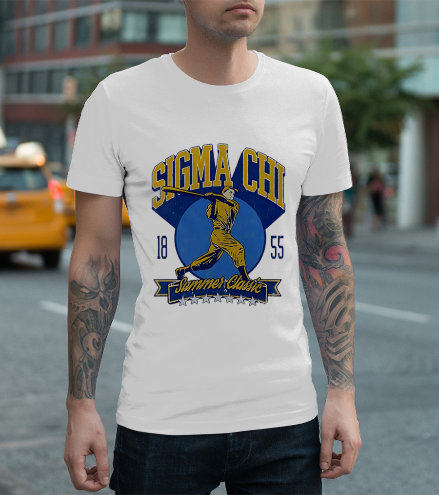 Sigma Chi Baseball Player Summer Classic 1855 T-Shirt