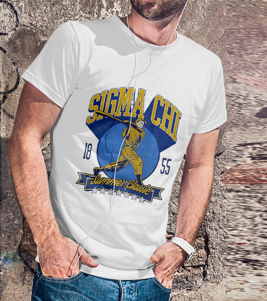 Sigma Chi Baseball Player Summer Classic 1855 T-Shirt