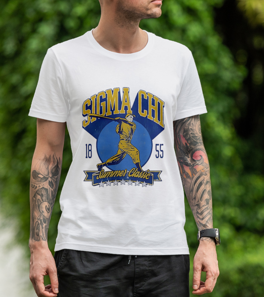 Sigma Chi Baseball Player Summer Classic 1855 T-Shirt