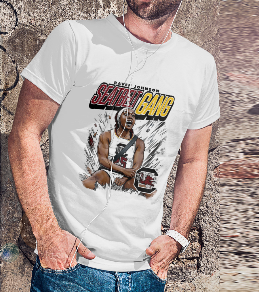 Raven Johnson Seatbelt Gang South Carolina Gamecocks Basketball T-Shirt