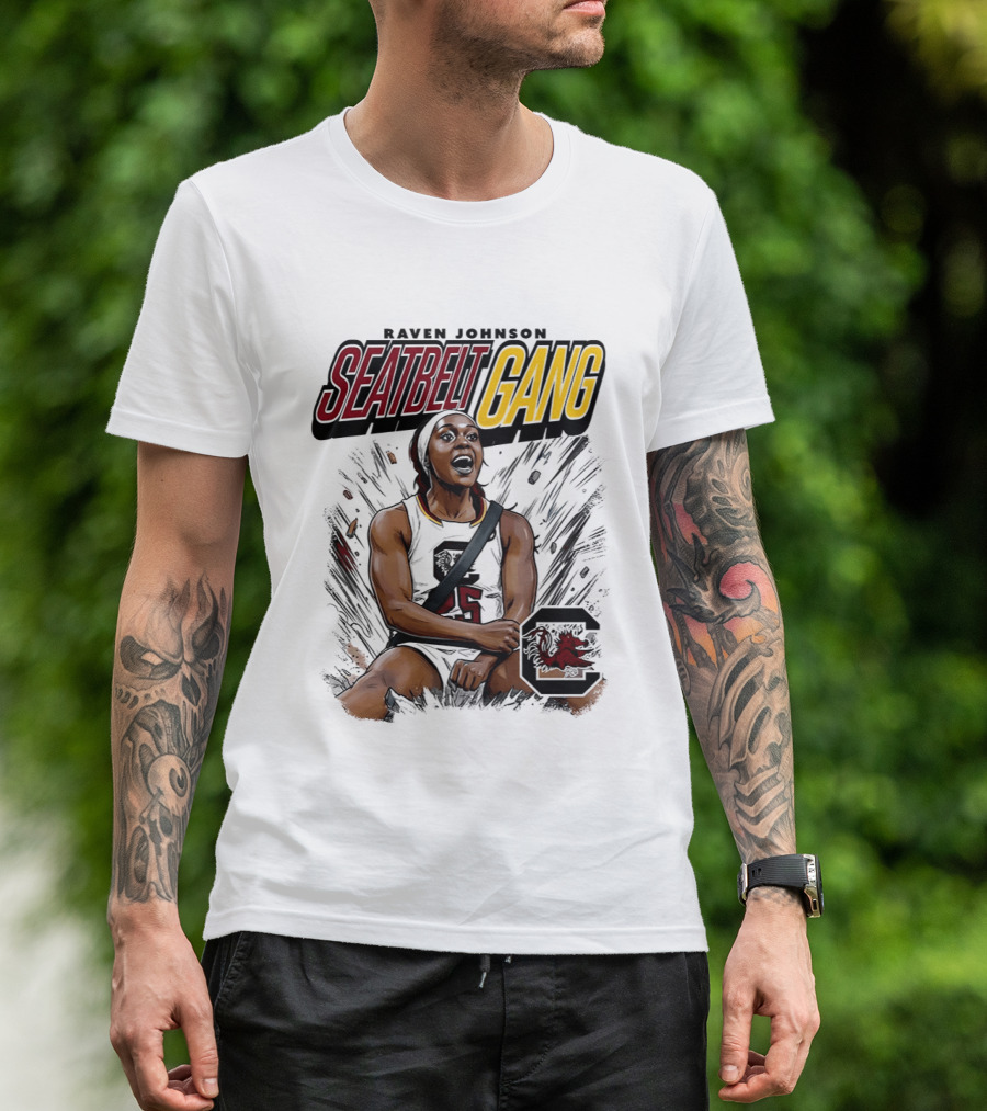 Raven Johnson Seatbelt Gang South Carolina Gamecocks Basketball T-Shirt