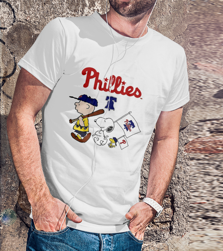 Philadelphia Phillies Snoopy Charlie Brown Woodstock MLB Fan 2025 T-Shirt