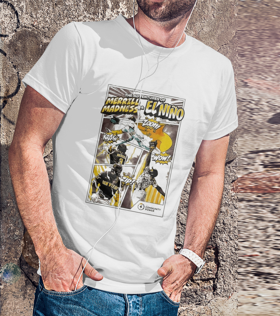 The Adventures Of Merrill Madness And El Niño San Diego Padres Comic Style 2026 T-Shirt