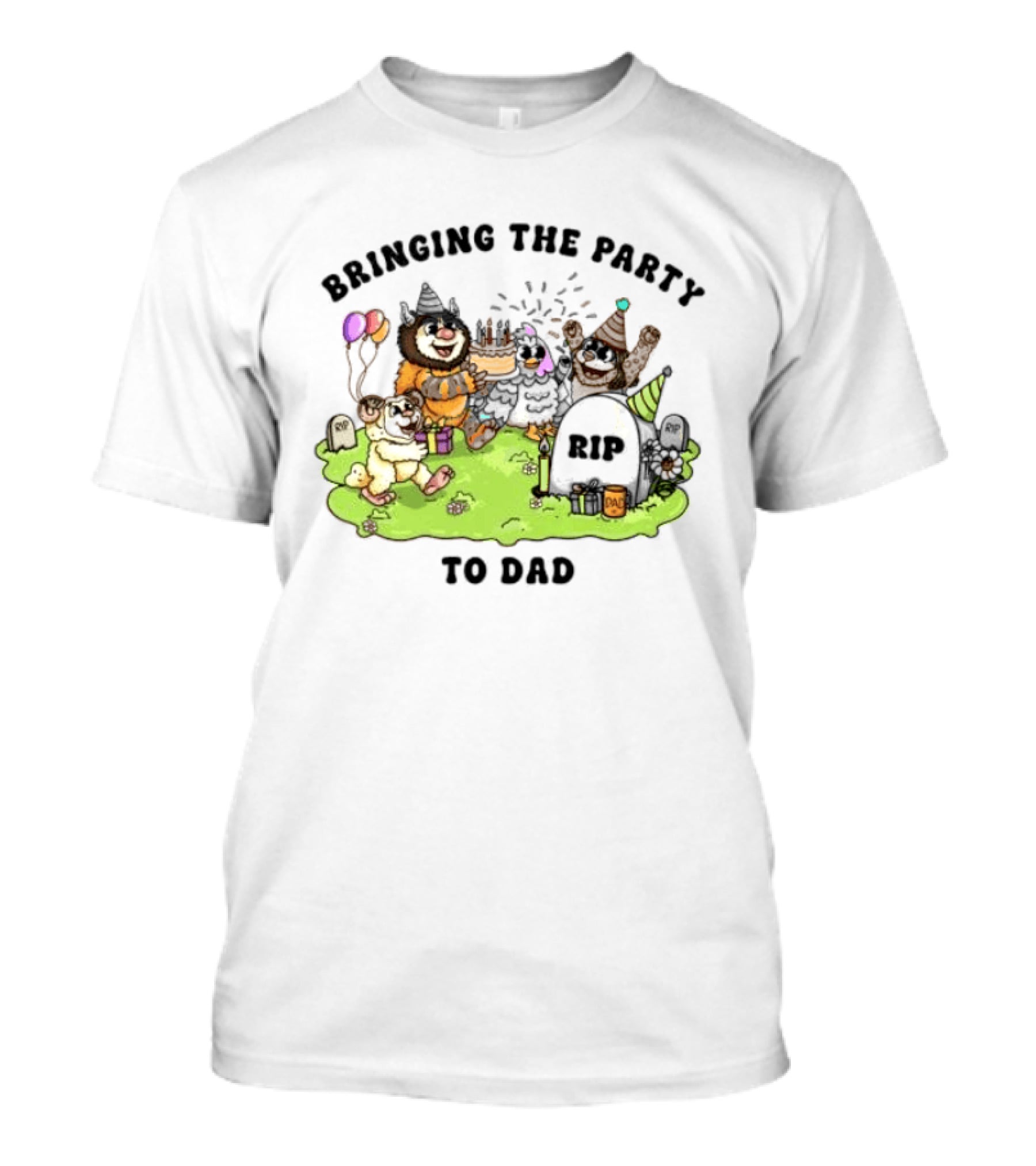 Bringing The Party To Dad RIP Fun Halloween Celebration T-Shirt