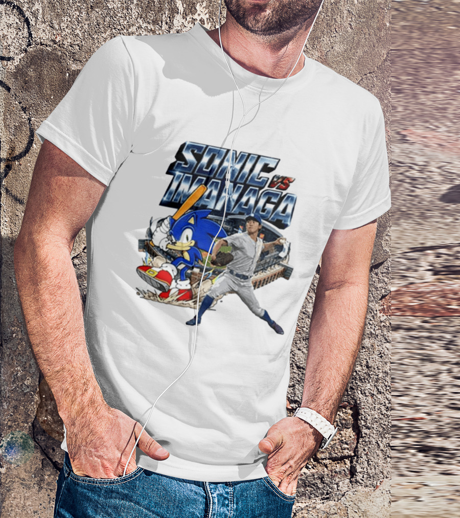 Sonic Vs Imanaga MLB Players Stadium Hedgehog Shota T-Shirt