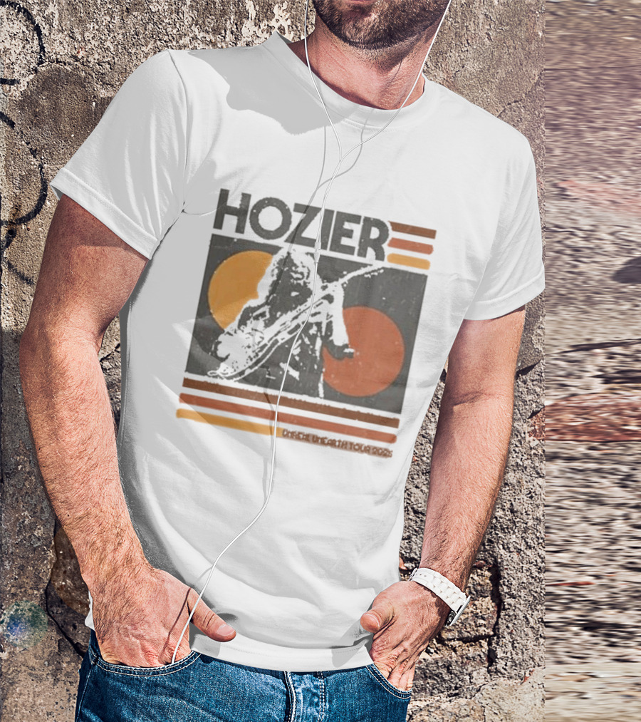Hozier Unreal Unearth 2025 Tour Vintage Circles Guitar T-Shirt