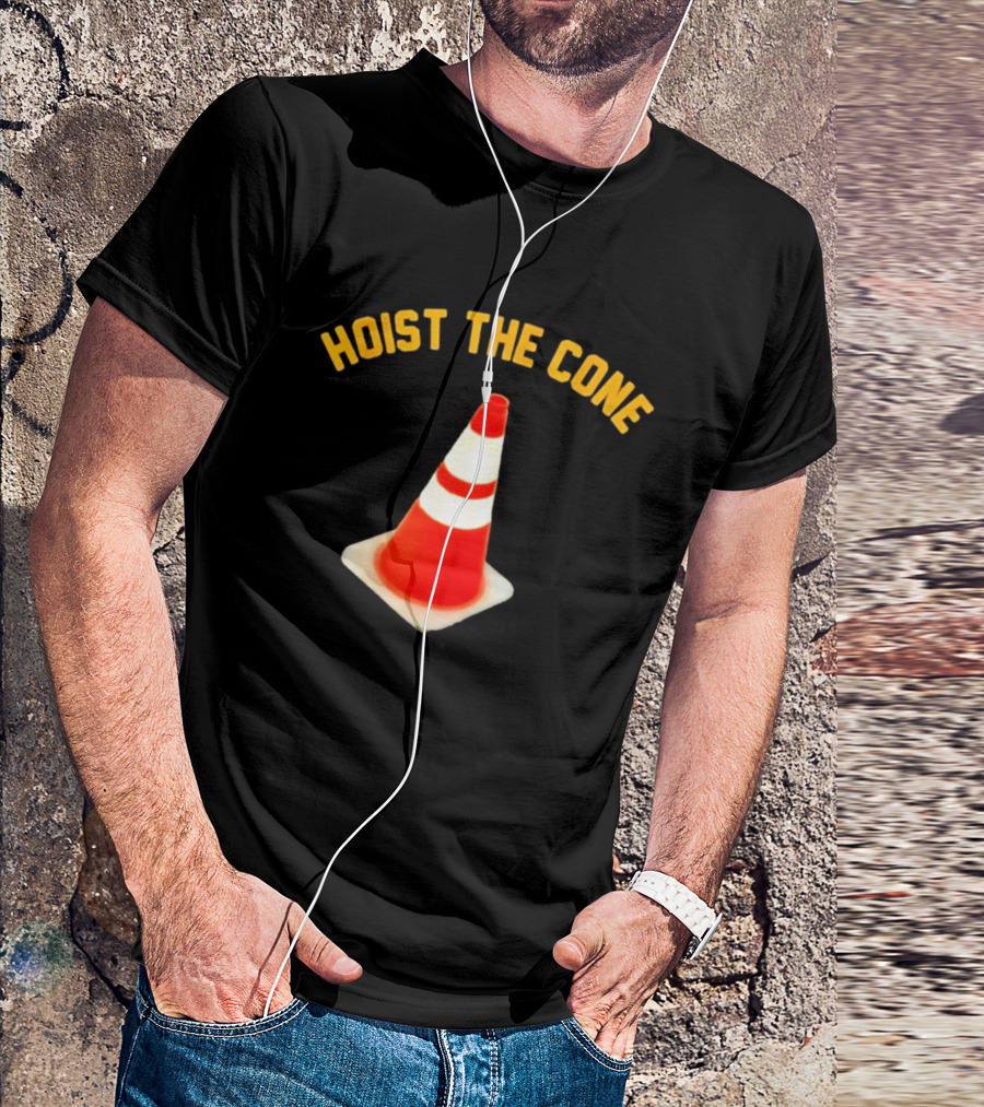 Pittsburgh Pirates Hoist The Cone Baseball Lifestyle Traffic Cone T-Shirt