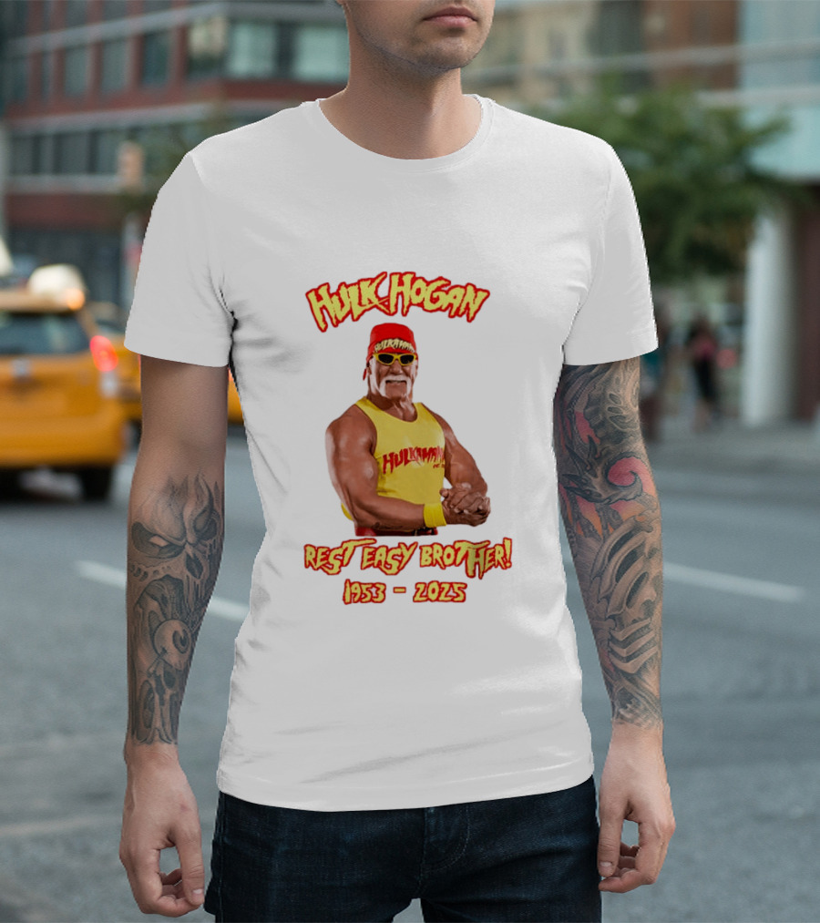 Hulk Hogan Rest Easy Brother 1953 2025 T-Shirt