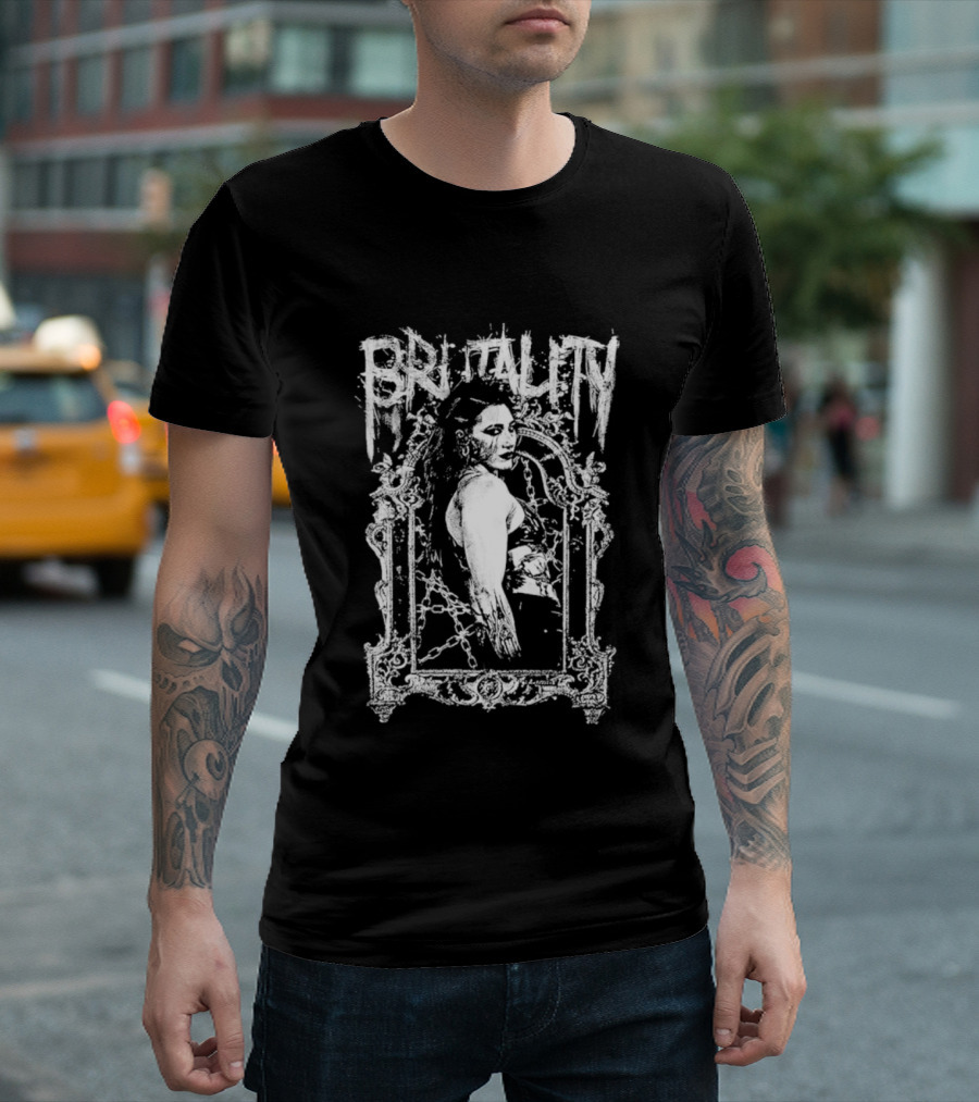 Rhea Ripley Chain Bow Down Brutality T-Shirt