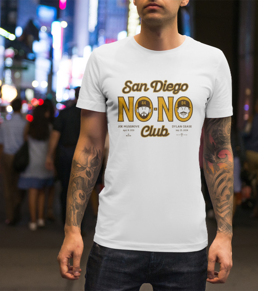 San Diego No No Club Joe Musgrove April 9 2021 Dylan Cease July 23 2024 T-Shirt