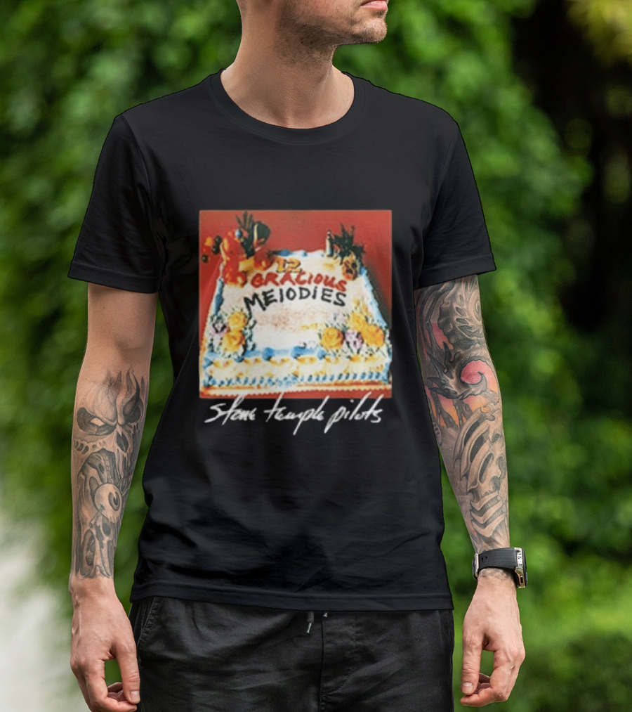 Stone Temple Pilots 12 Gracious Melodies Cake Art 30th Anniversary T-Shirt