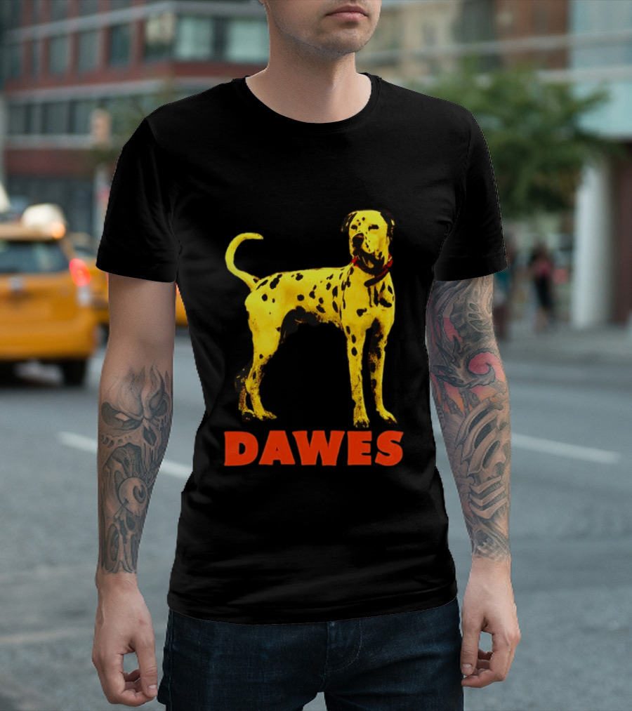 Dawes Dalmatian Dog Yellow And Red T-Shirt