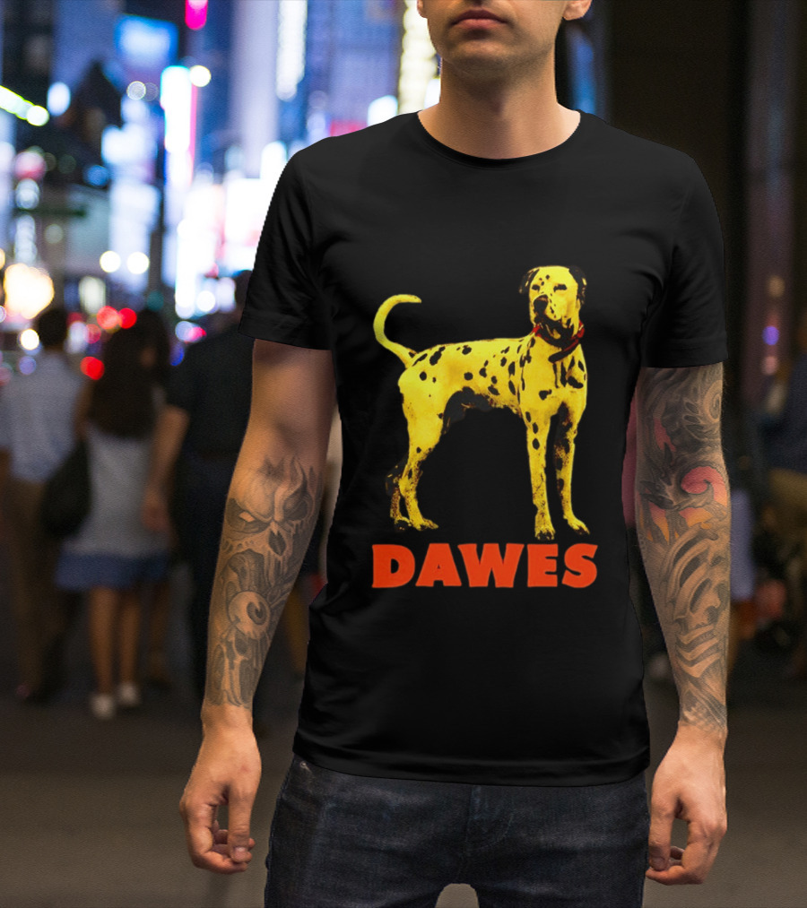 Dawes Dalmatian Dog Yellow And Red T-Shirt