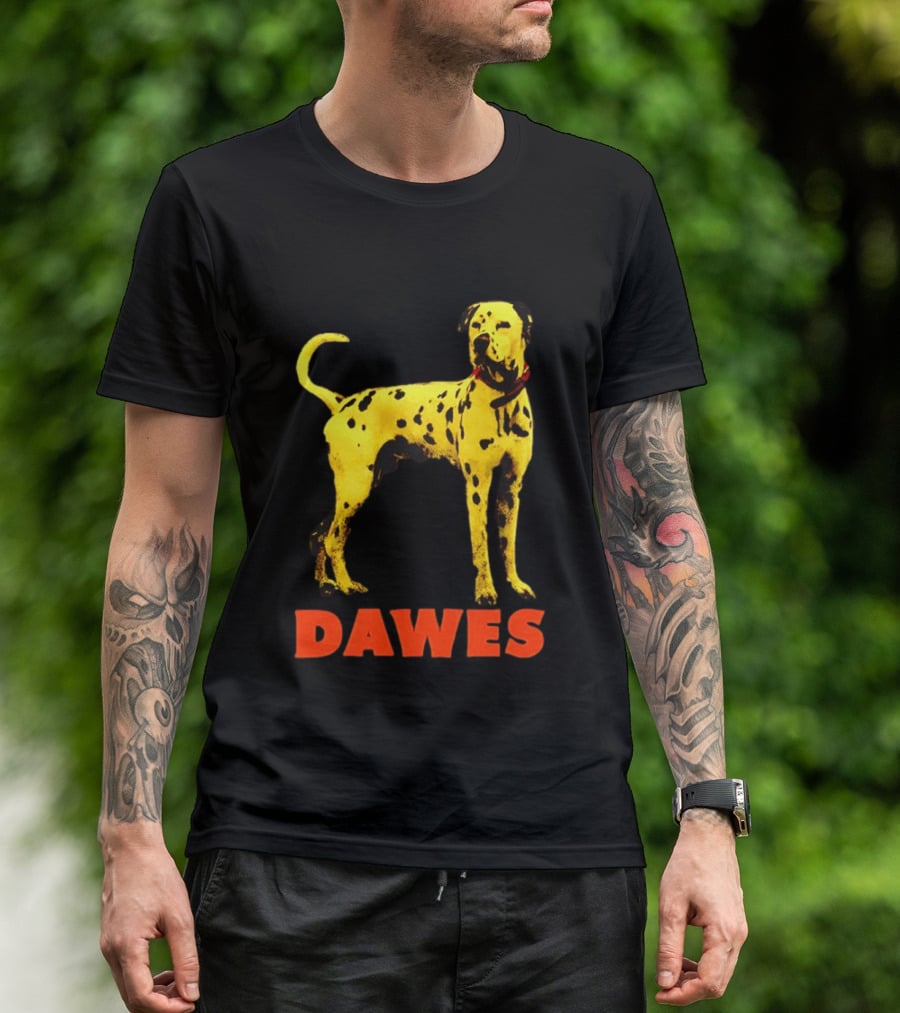 Dawes Dalmatian Dog Yellow And Red T-Shirt