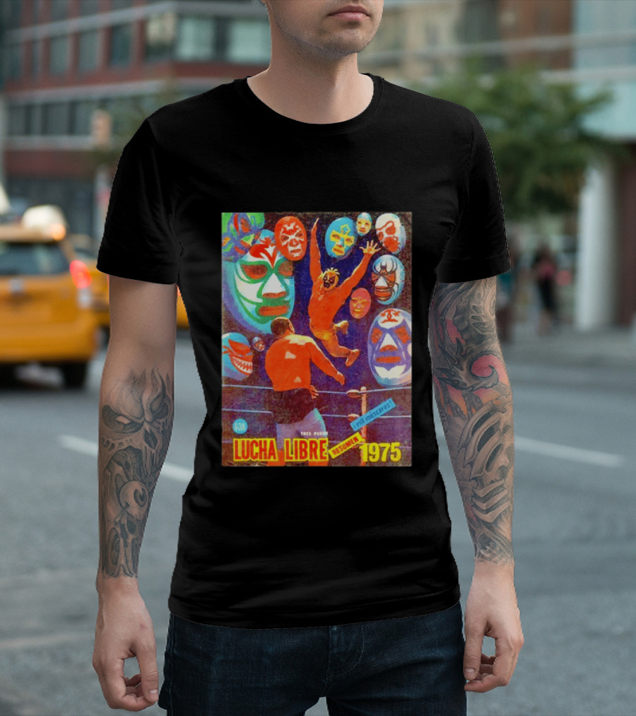 Lucha Libre 636 Resumen 1975 Mil Máscaras Mexican Wrestling Mask T-Shirt