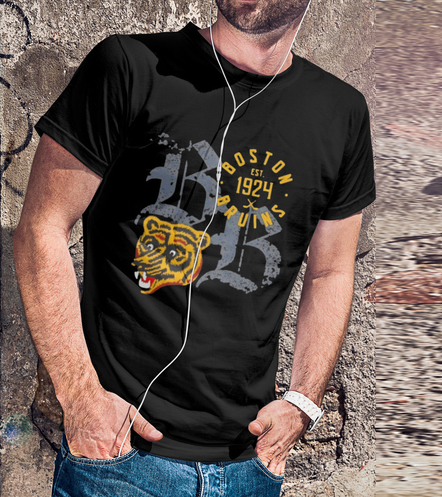 Boston Bruins EST 1924 Long Haul Classic Team Bear T-Shirt