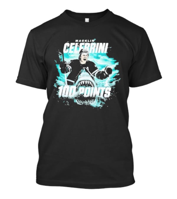 Macklin Celebrini San Jose Sharks 100 Points T-Shirt
