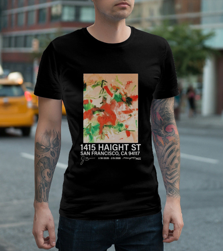 Midnight Organic J. Brian 1415 Haight St San Francisco CA 94117 T-Shirt