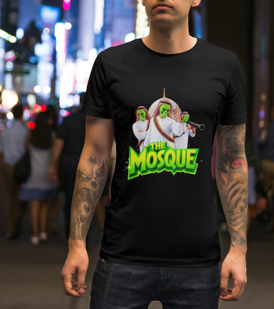 The Mosque Mask Green Faces Characters T-Shirt