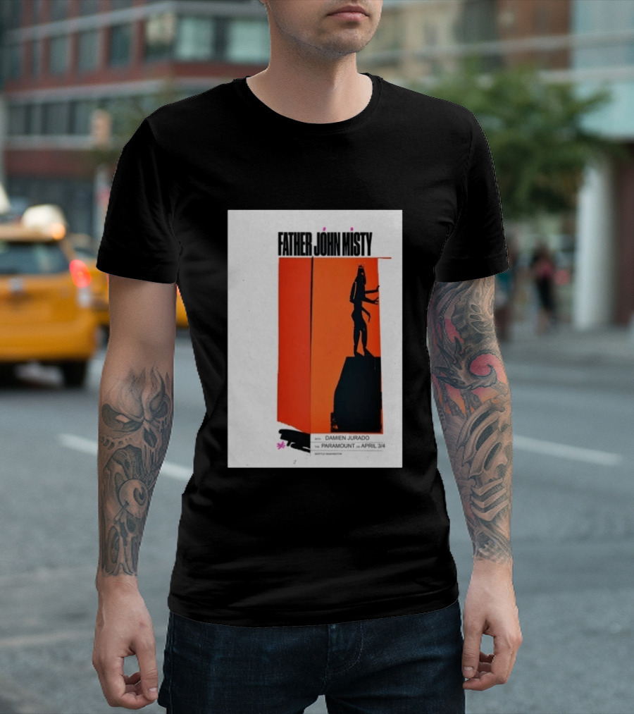 Father John Misty Seattle April 3 4 2026 Featuring Damien Jurado At Paramount Theater T-Shirt
