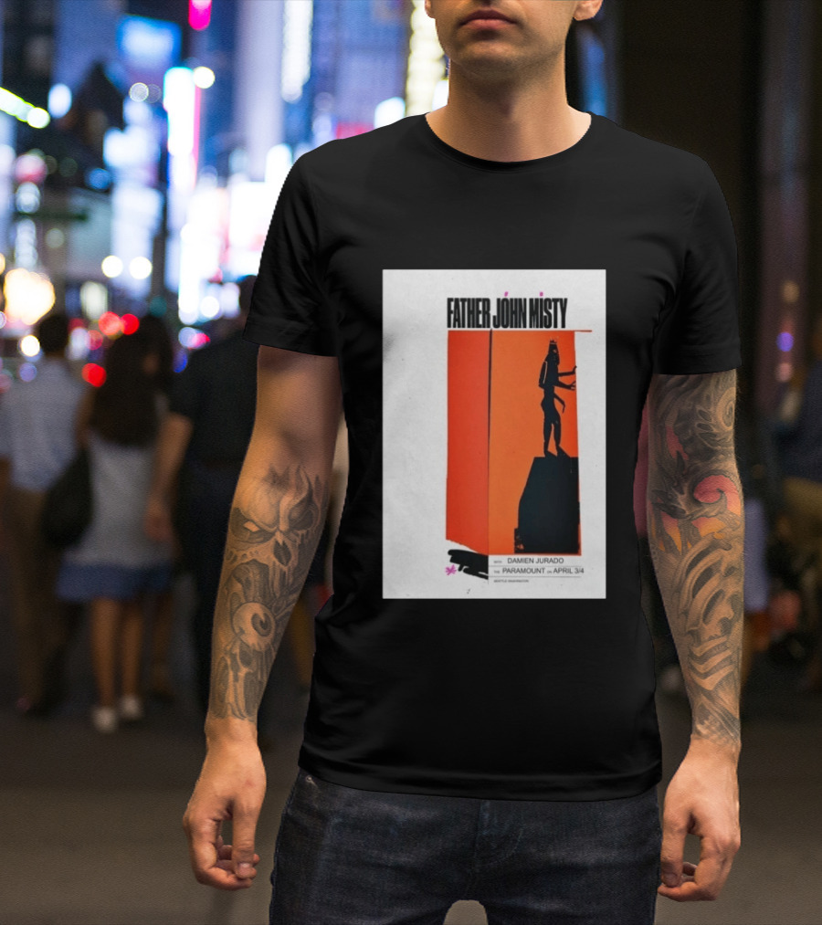 Father John Misty Seattle April 3 4 2026 Featuring Damien Jurado At Paramount Theater T-Shirt