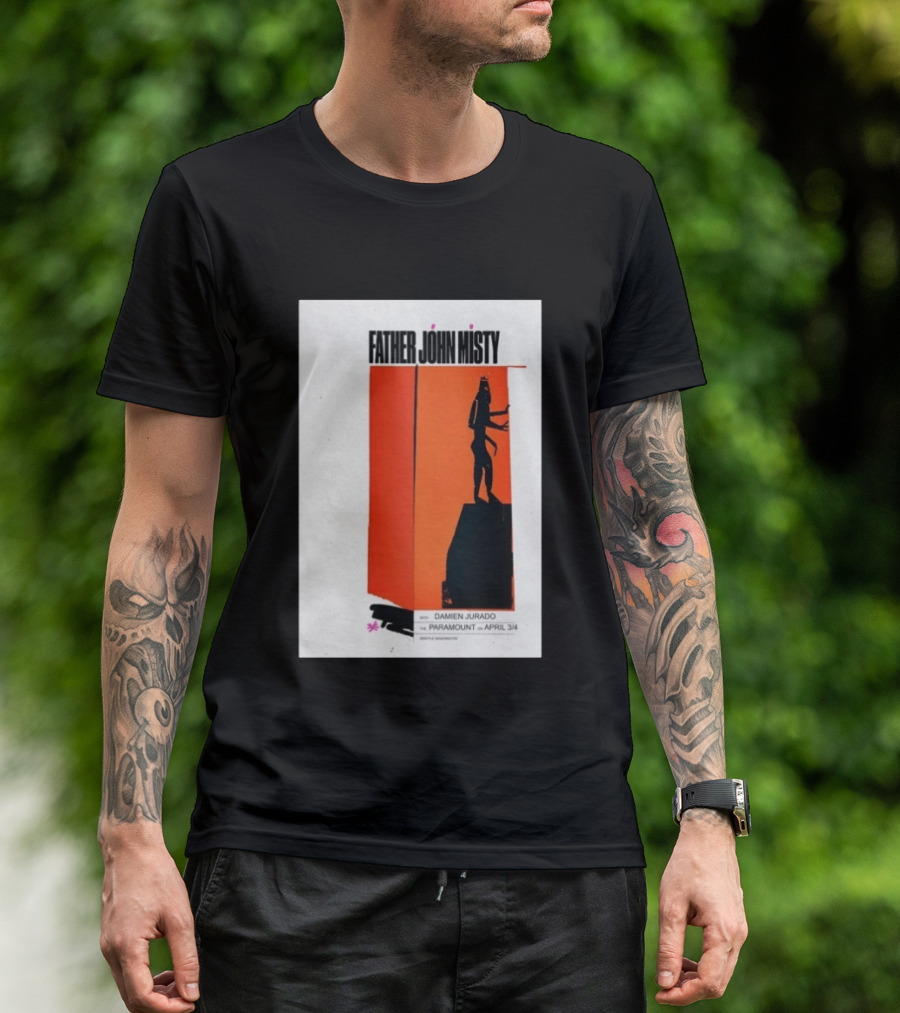 Father John Misty Seattle April 3 4 2026 Featuring Damien Jurado At Paramount Theater T-Shirt