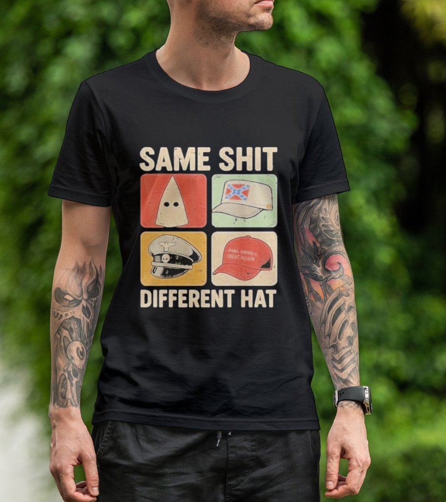 Same Shit Different Hat Ku Klux Klan Confederate Battle Flag Make America Great Again Police T-Shirt