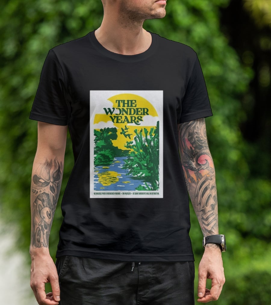 The Wonder Years St Andrew's Hall Detroit Michigan April 3 2026 Knuckle Puck Weakened Friends T-Shirt