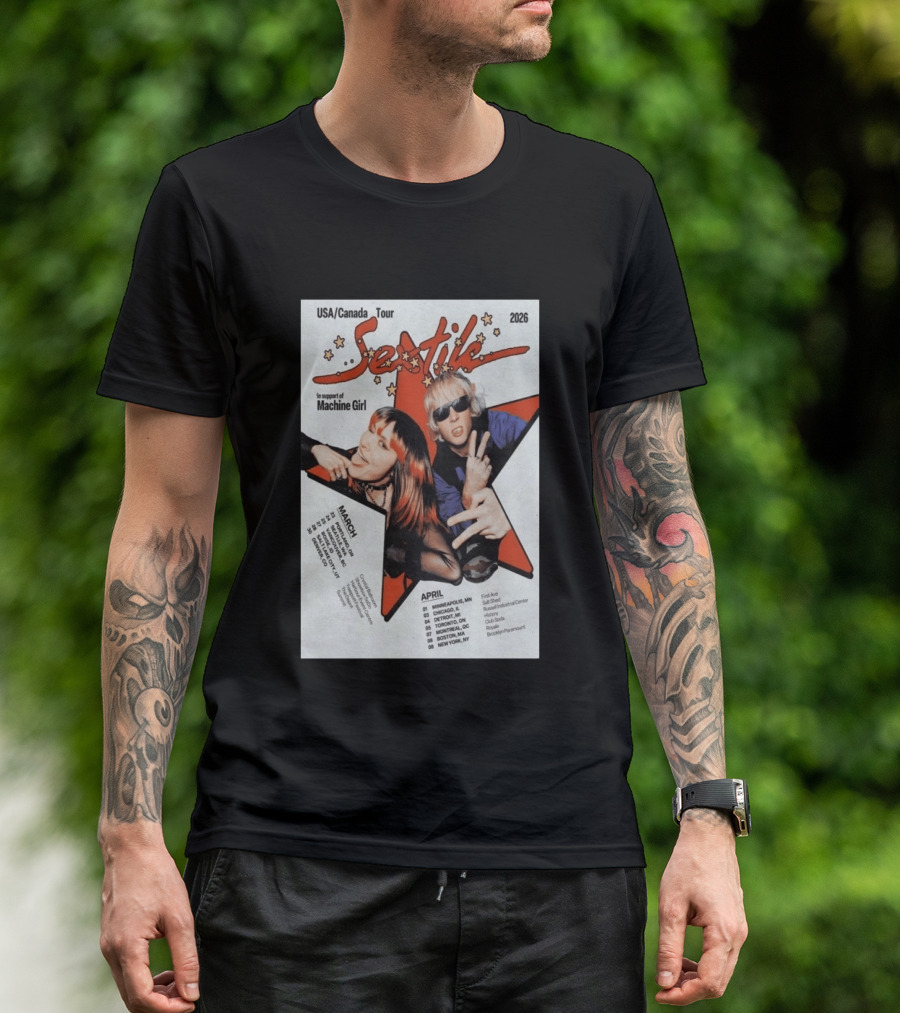 USA Canada 2026 Sextile Tour In Support Of Machine Girl T-Shirt