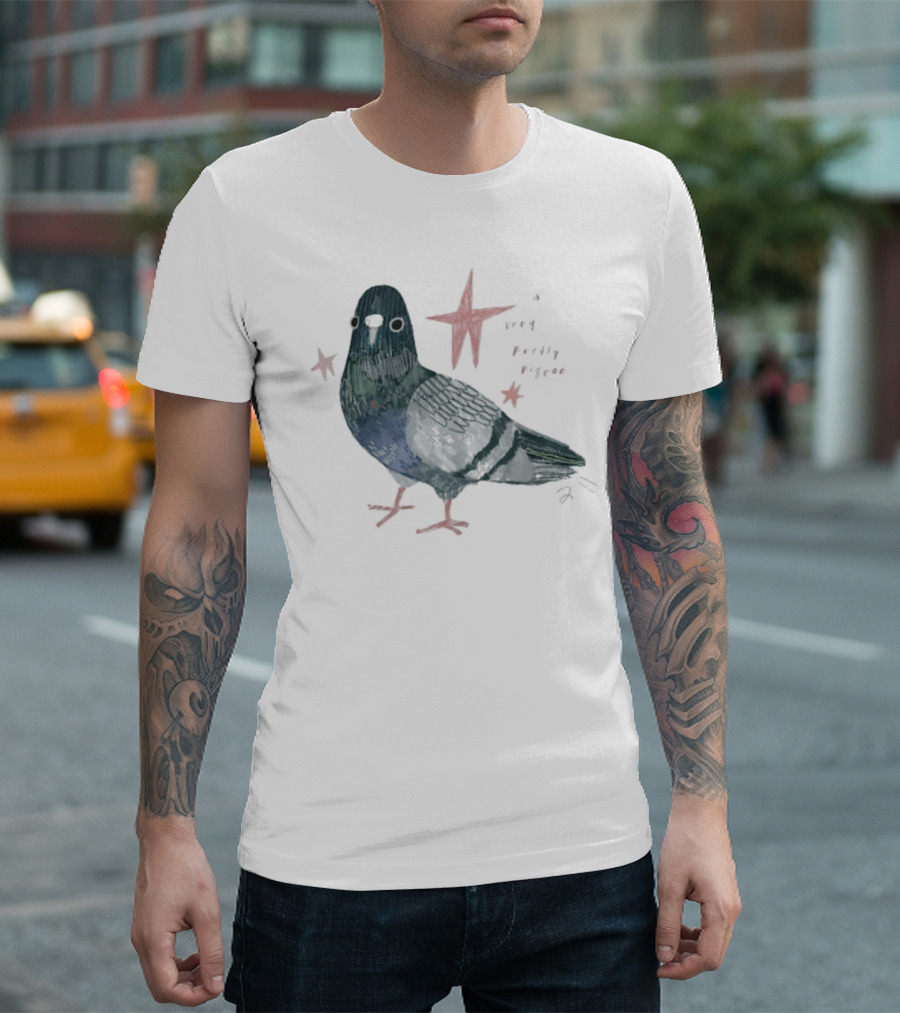 A Very Pretty Pigeon With Red Stars T-Shirt