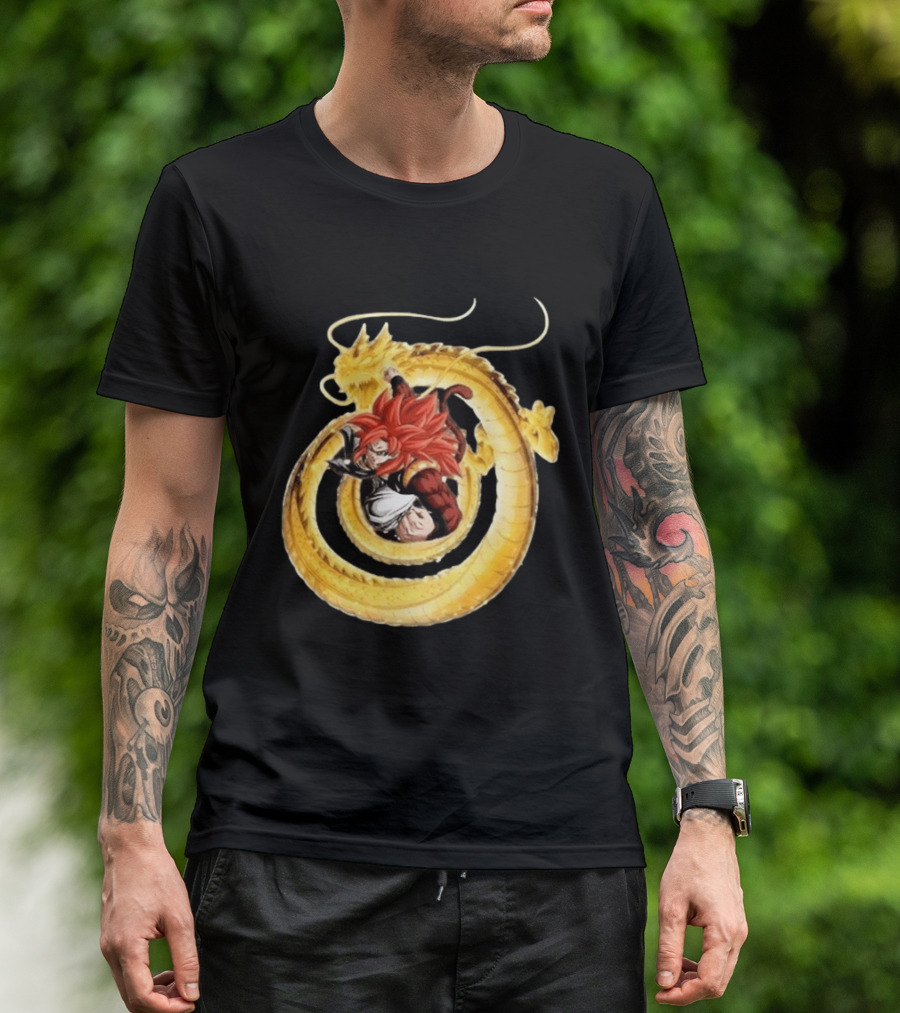 Dragon Ball Games Battle Hour 2026 Dokkan Battle Super Saiyan 4 Gogeta Shenron T-Shirt