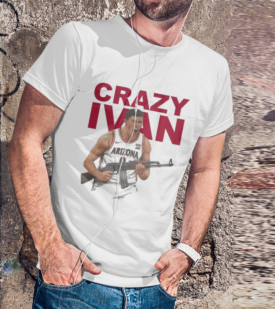 Crazy Ivan Arizona Basketball Player Holding Rifle T-Shirt