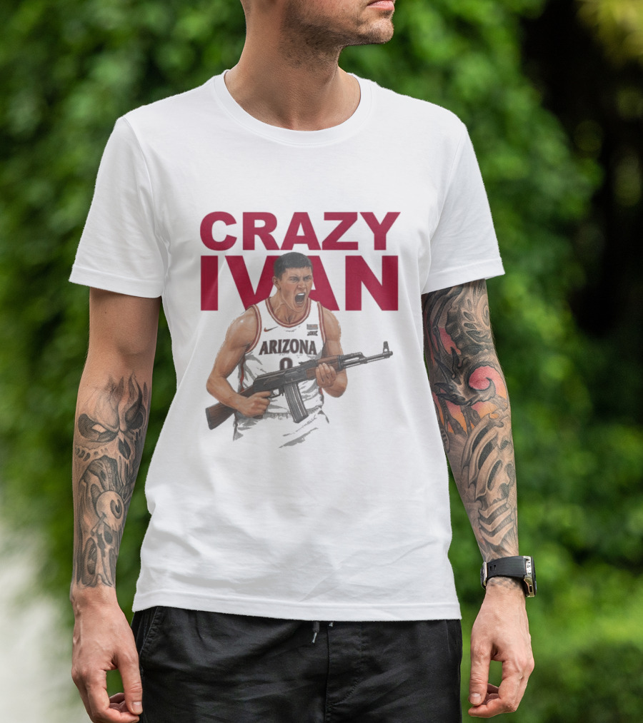 Crazy Ivan Arizona Basketball Player Holding Rifle T-Shirt
