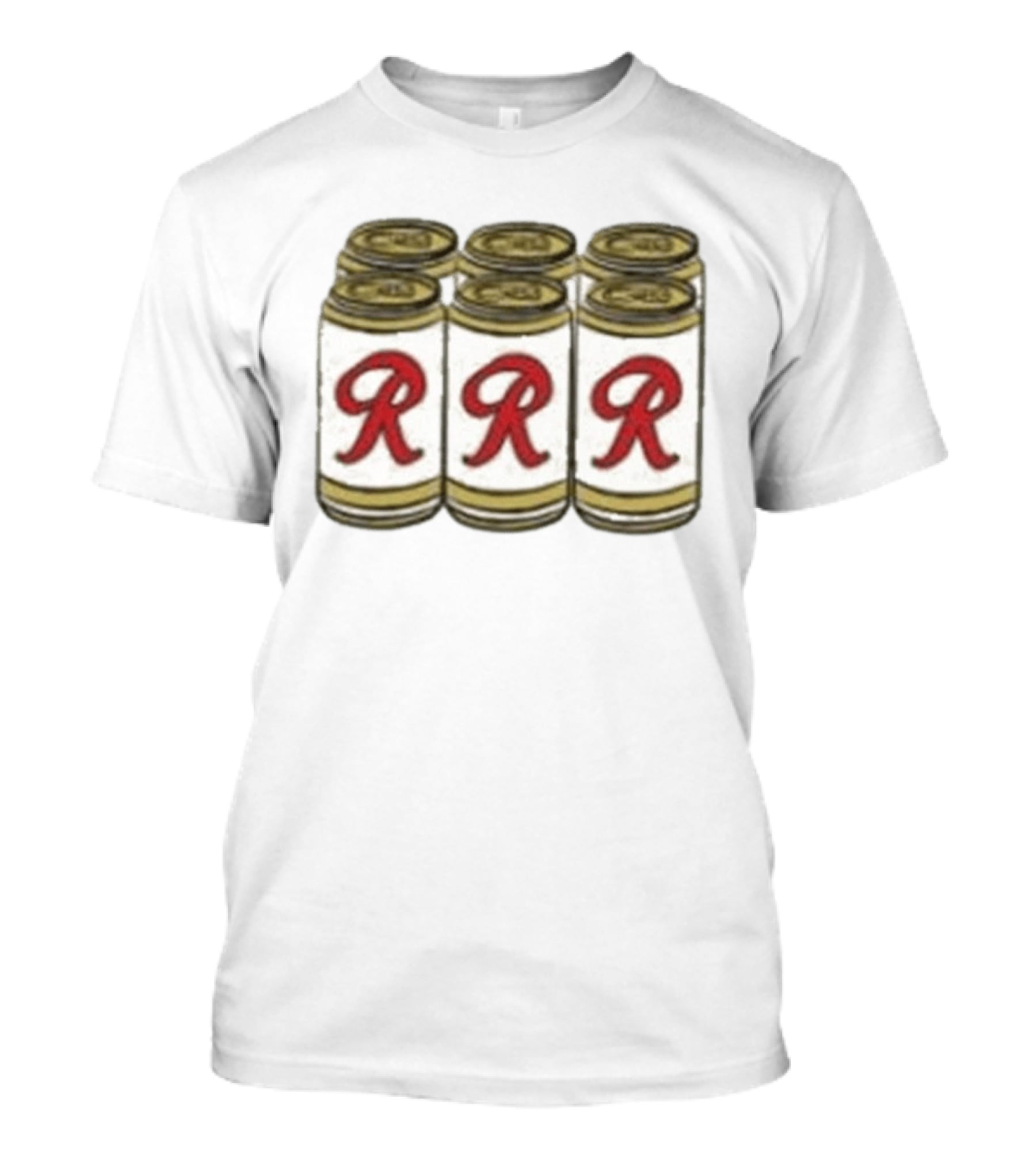 Rainier Beer Red R Six Pack Cans T-Shirt
