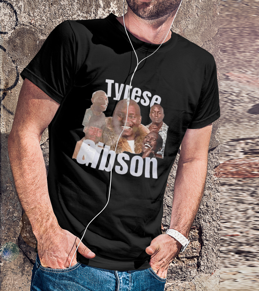 Tyrese Gibson American Ships Free Multiple Expressions T-Shirt