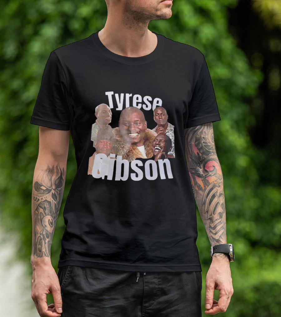 Tyrese Gibson American Ships Free Multiple Expressions T-Shirt